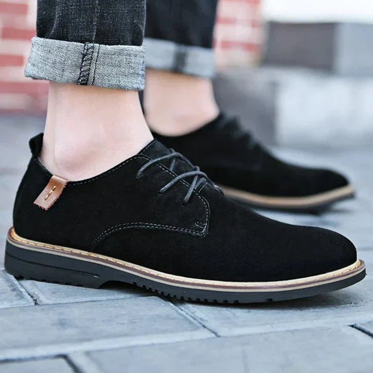 Men's Leather Oxford Shoes - Classic Formal Dress Footwear for Business Events