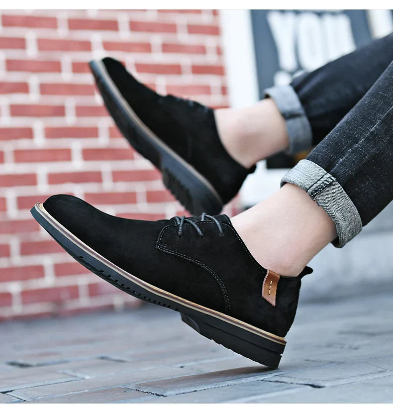 Men's Leather Oxford Shoes - Classic Formal Dress Footwear for Business Events