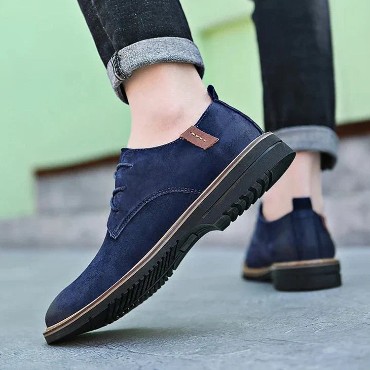 Men's Leather Oxford Shoes - Classic Formal Dress Footwear for Business Events
