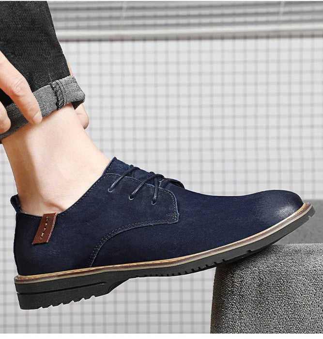 Men's Leather Oxford Shoes - Classic Formal Dress Footwear for Business Events