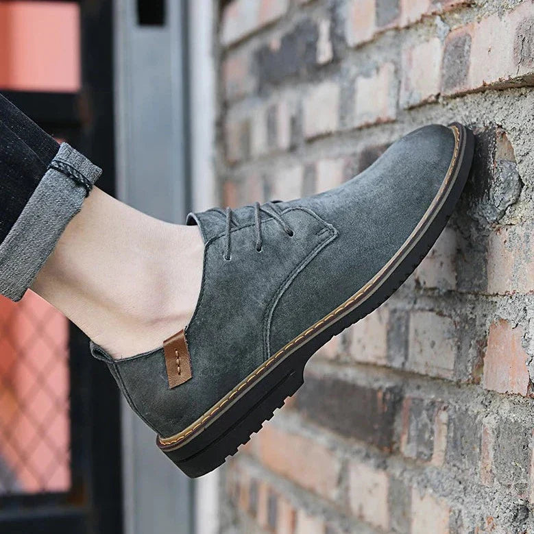Men's Leather Oxford Shoes - Classic Formal Dress Footwear for Business Events