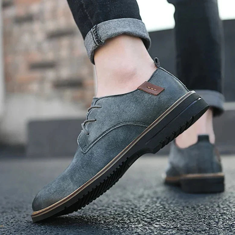 Men's Leather Oxford Shoes - Classic Formal Dress Footwear for Business Events