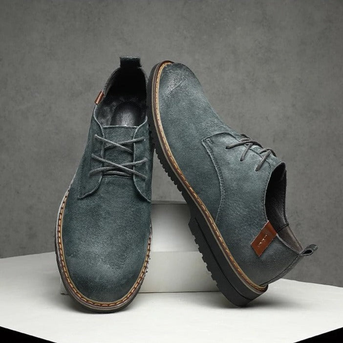 Men's Leather Oxford Shoes - Classic Formal Dress Footwear for Business Events