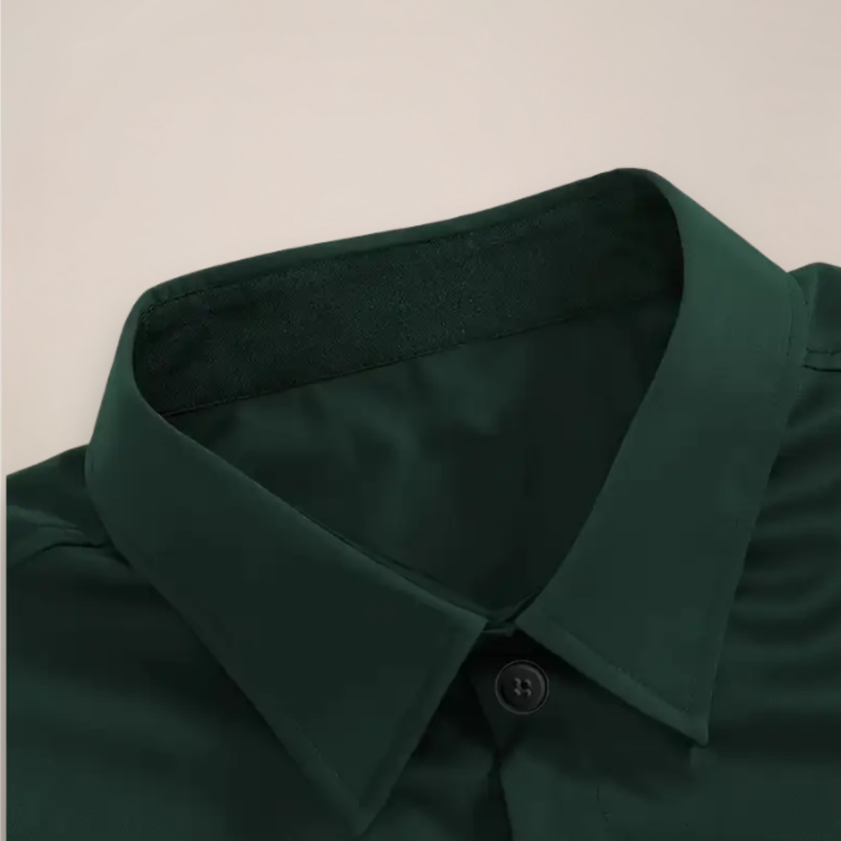 Men's Long-Sleeve Notched Collar Shirt - Casual Cotton Dress Shirt