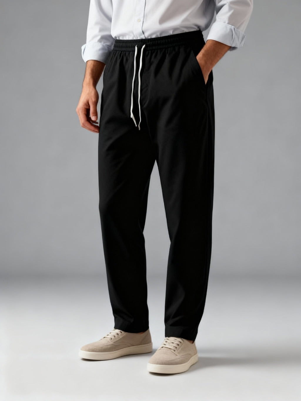 Men's Stretch Fit Pants - Comfortable Fabric - Casual Wear - Versatile Design