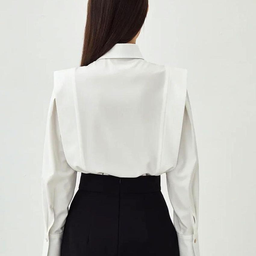 Organic Cotton Women's Blouse - Classic Formal Top for Office and Events