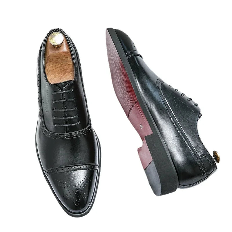 Red Leather Oxford Shoes for Men | Classic Formal & Casual Dress Footwear