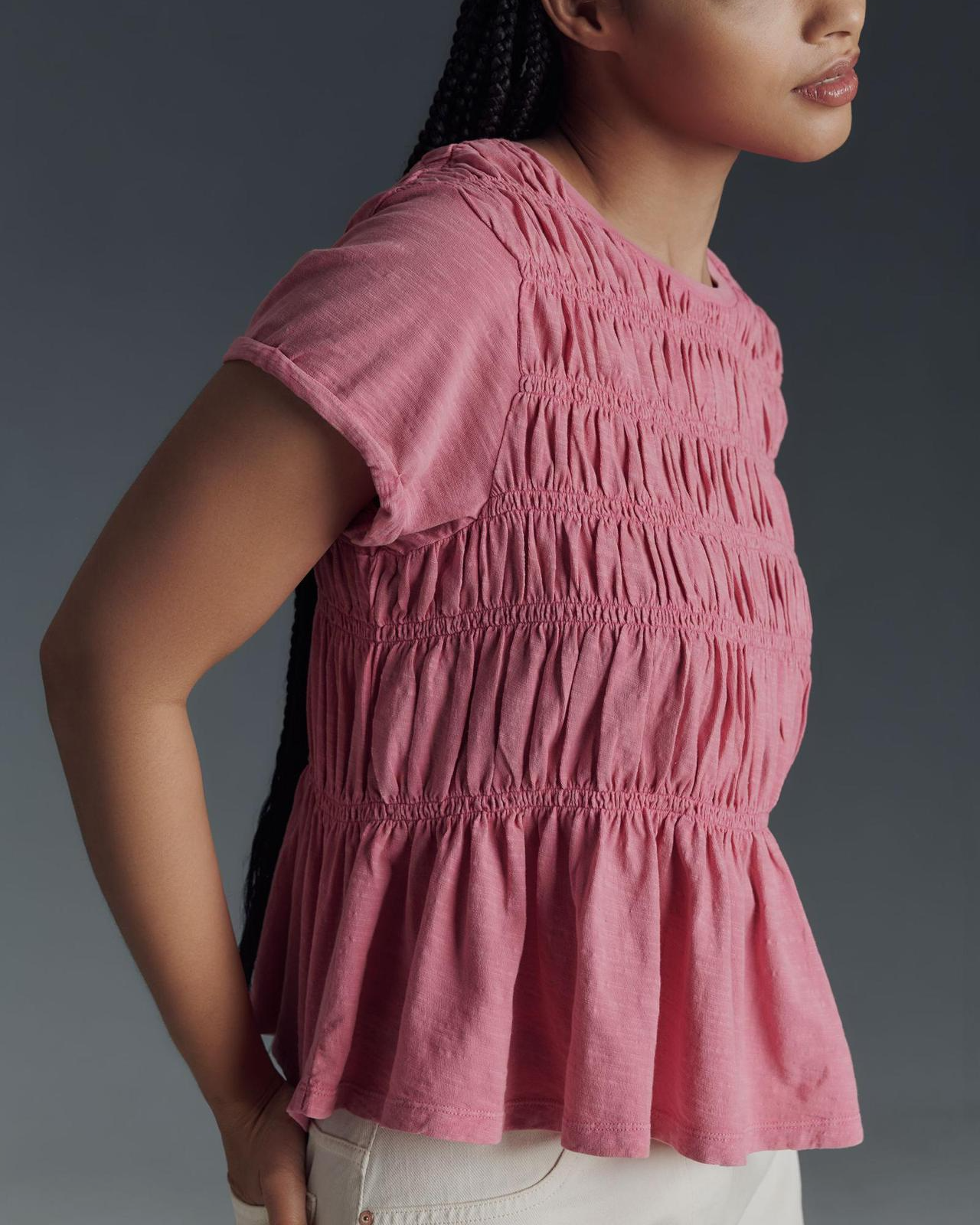 Ruffle Sleeve Lightweight Women's Top for Casual Everyday Wear