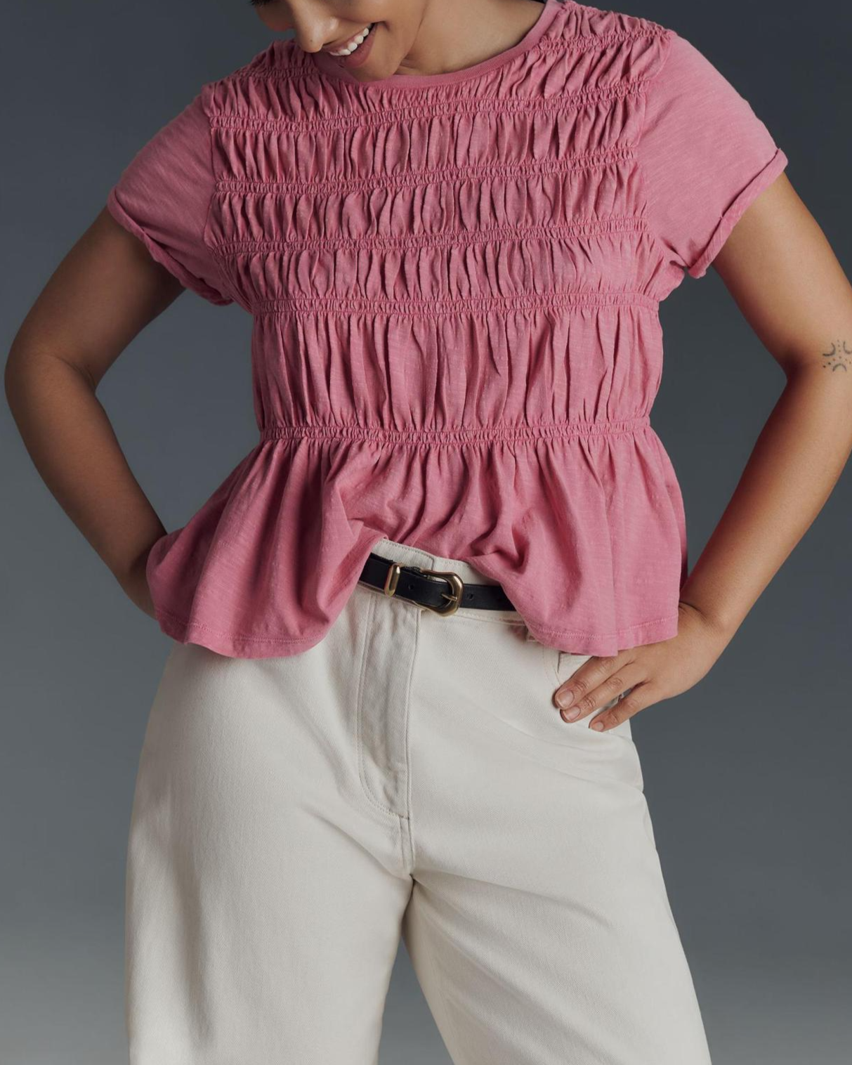 Ruffle Sleeve Lightweight Women's Top for Casual Everyday Wear