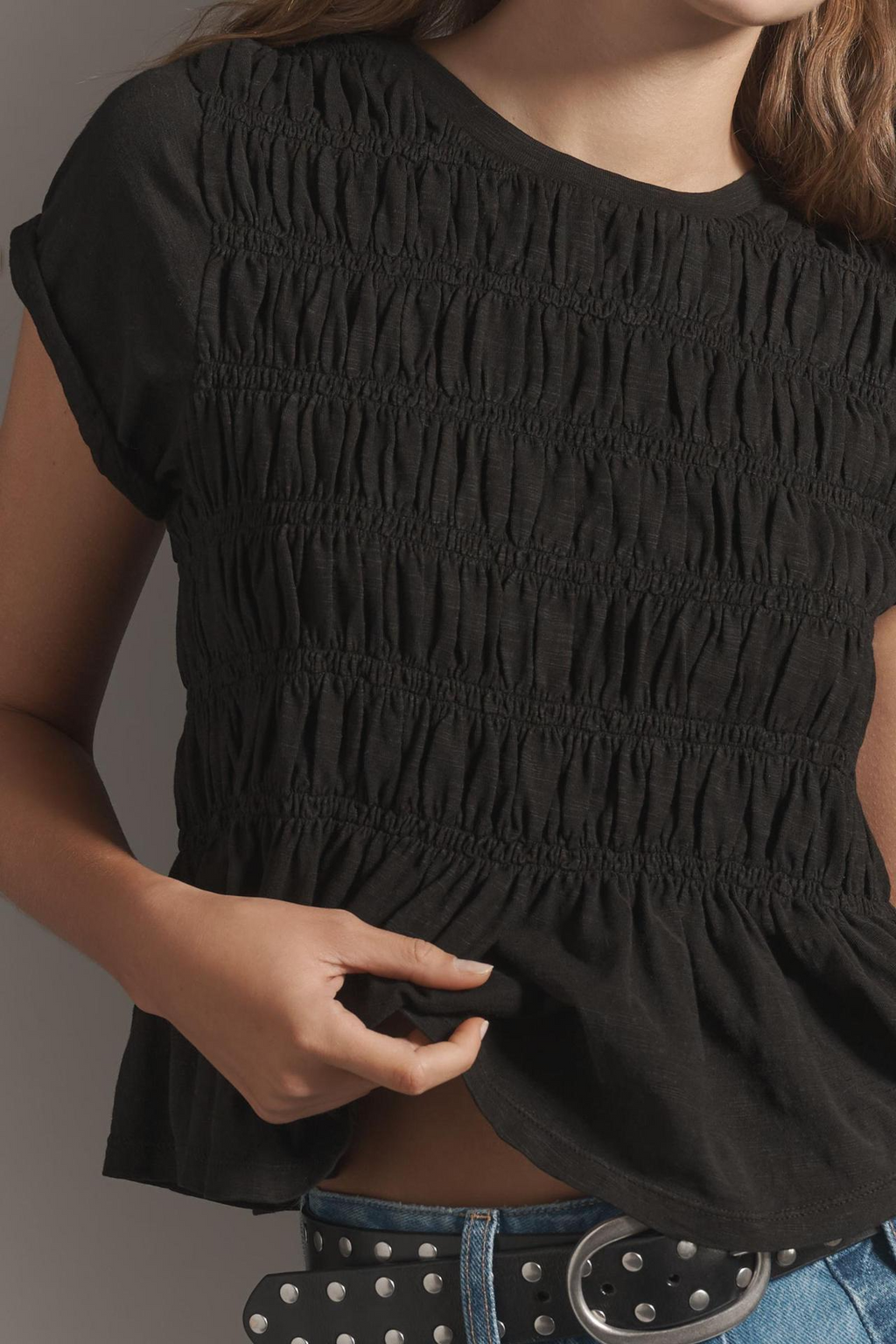 Ruffle Sleeve Lightweight Women's Top for Casual Everyday Wear