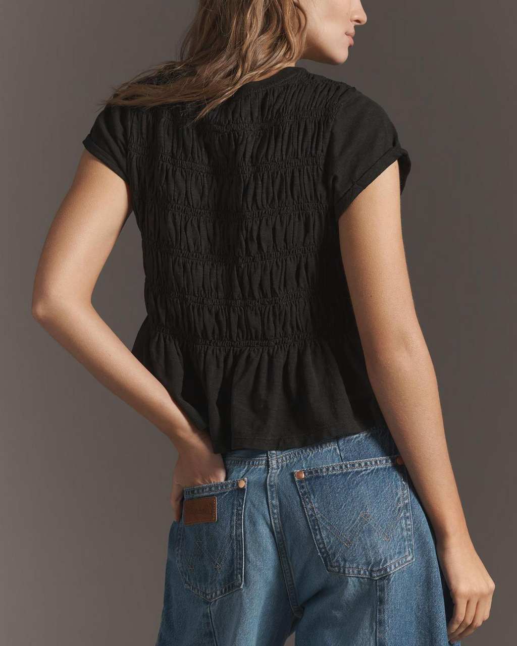 Ruffle Sleeve Lightweight Women's Top for Casual Everyday Wear