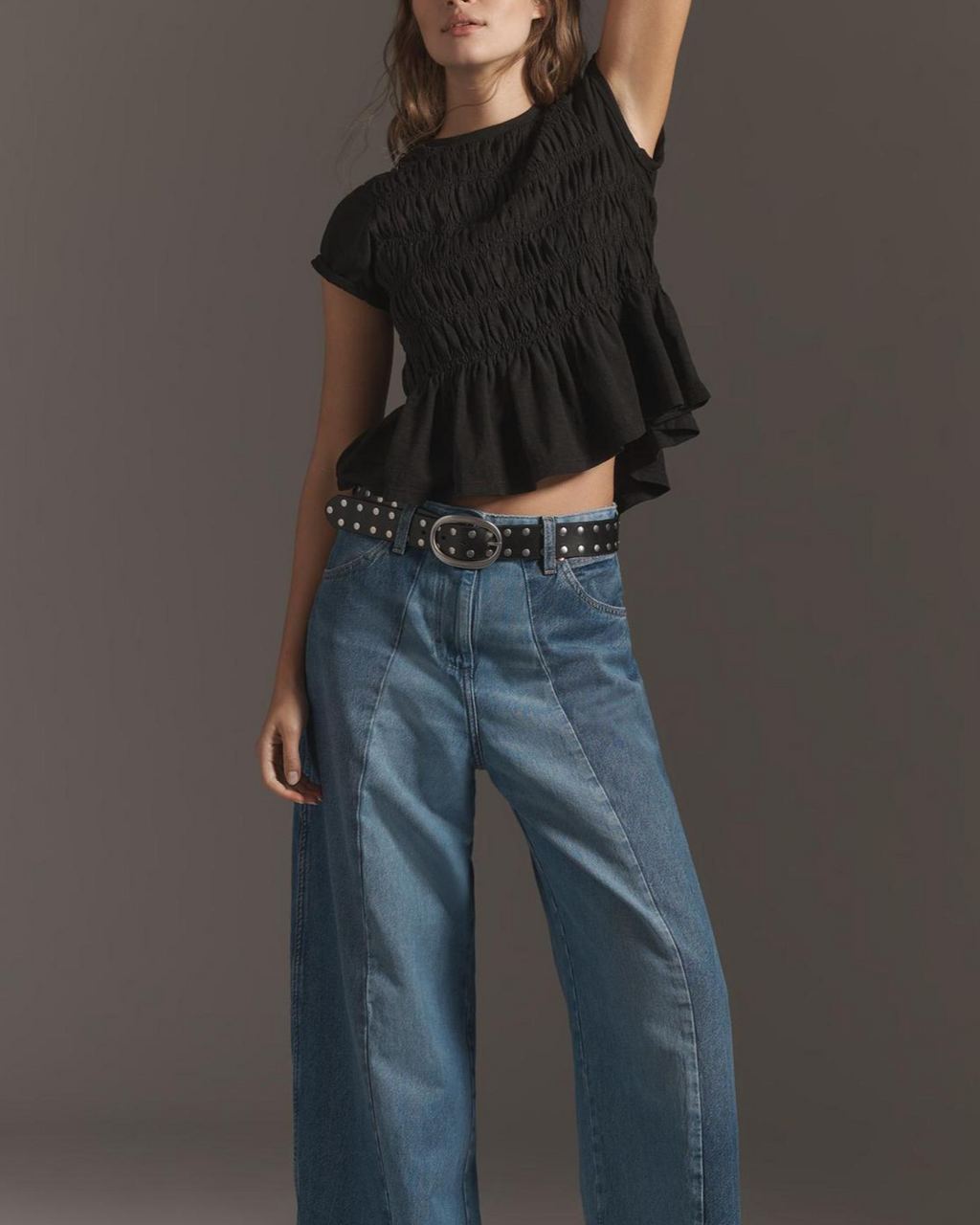 Ruffle Sleeve Lightweight Women's Top for Casual Everyday Wear