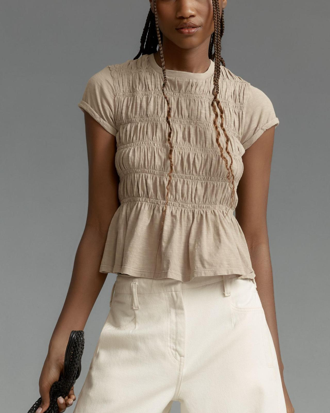 Ruffle Sleeve Lightweight Women's Top for Casual Everyday Wear