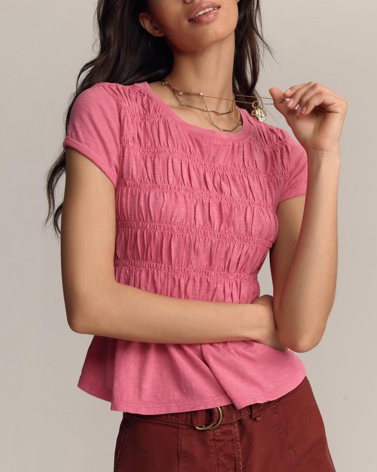 Ruffle Sleeve Lightweight Women's Top for Casual Everyday Wear