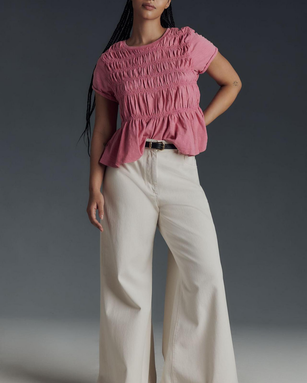 Ruffle Sleeve Lightweight Women's Top for Casual Everyday Wear