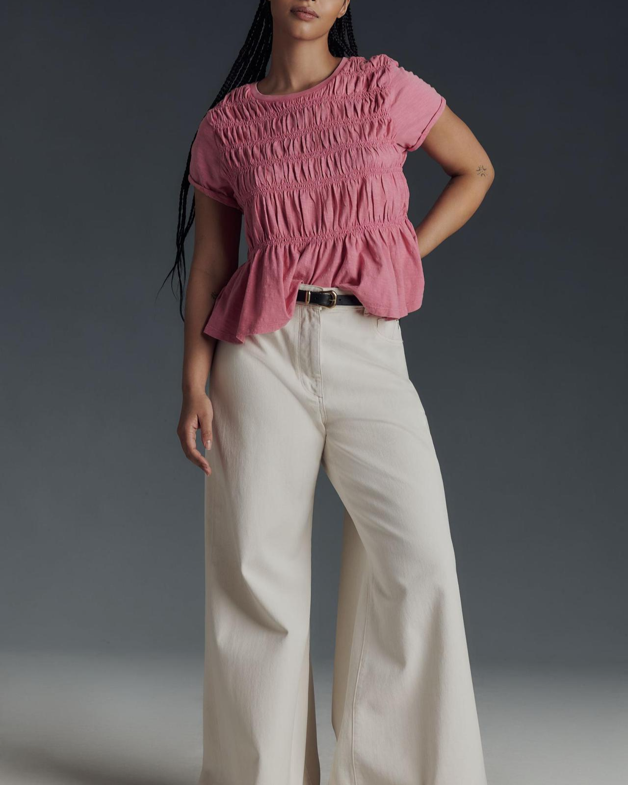 Ruffle Sleeve Lightweight Women's Top for Casual Everyday Wear