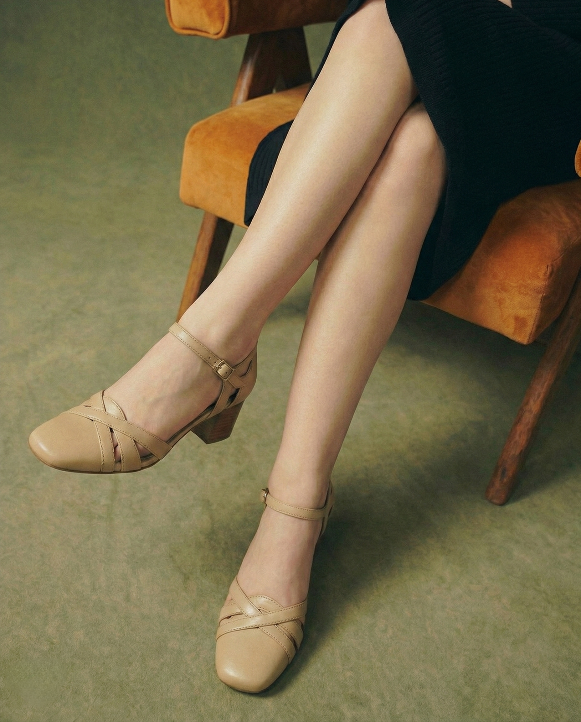Suede Open-Toe Heeled Sandals for Women - Casual or Dressy Wear