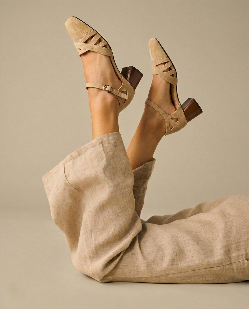 Suede Open-Toe Heeled Sandals for Women - Casual or Dressy Wear