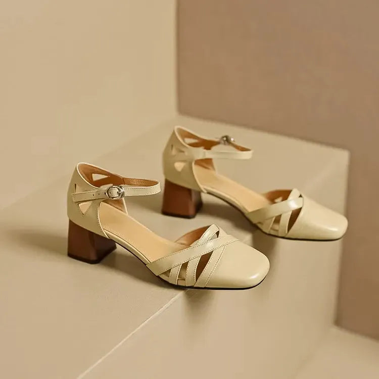 Suede Open-Toe Heeled Sandals for Women - Casual or Dressy Wear