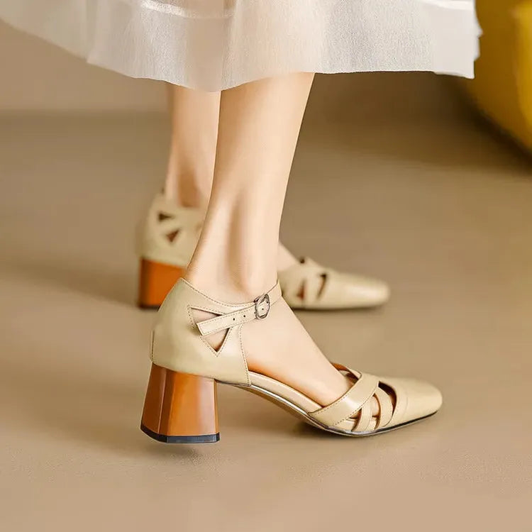 Suede Open-Toe Heeled Sandals for Women - Casual or Dressy Wear
