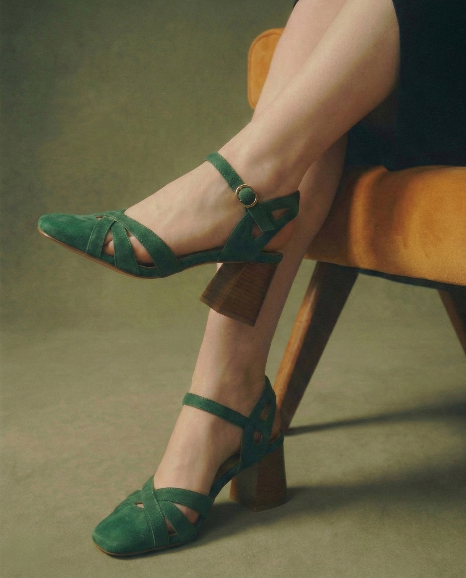 Suede Open-Toe Heeled Sandals for Women - Casual or Dressy Wear