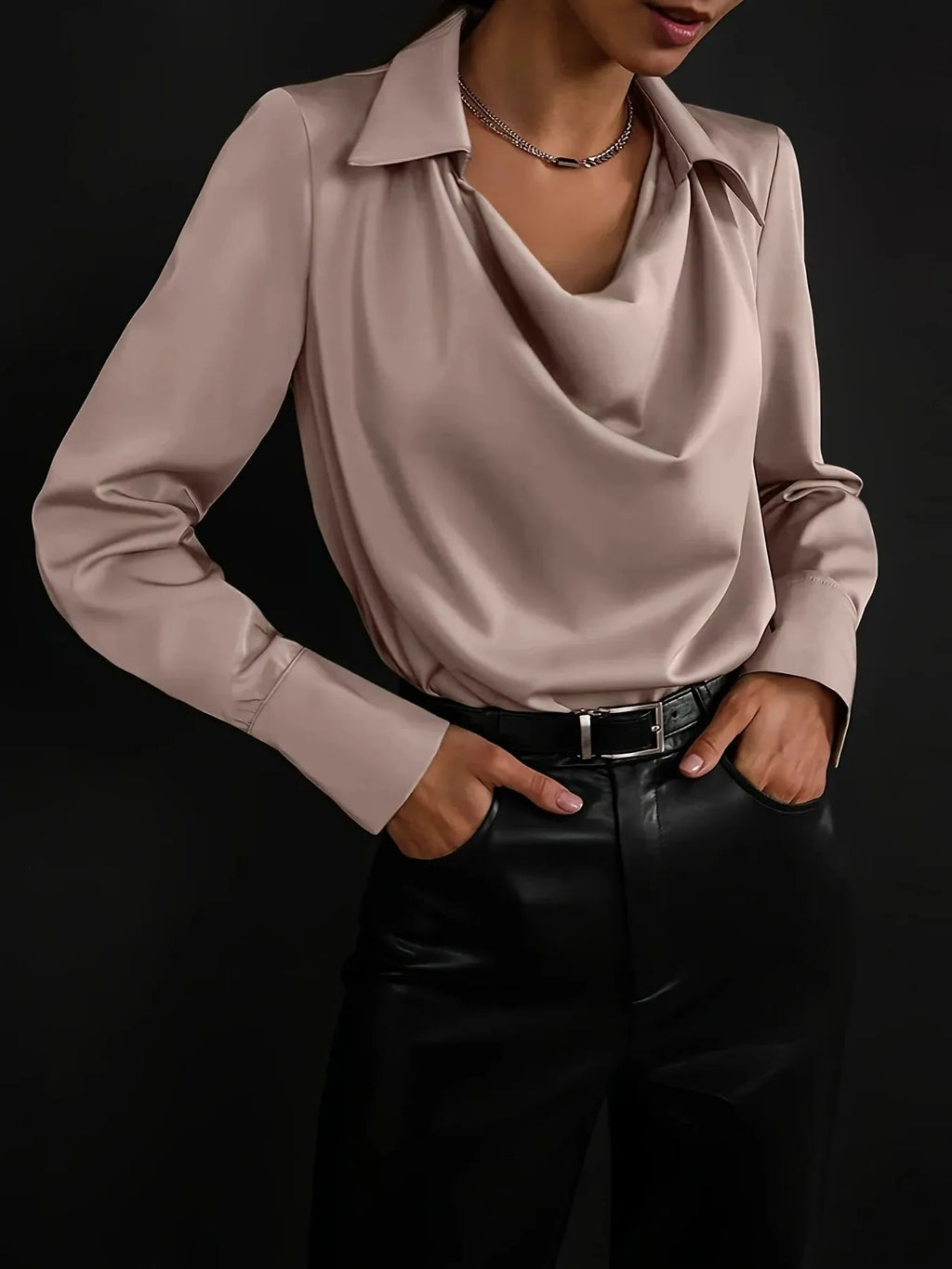 Washable Silk Full Sleeve Women's Shirt - Elegant Casual or Formal Wear