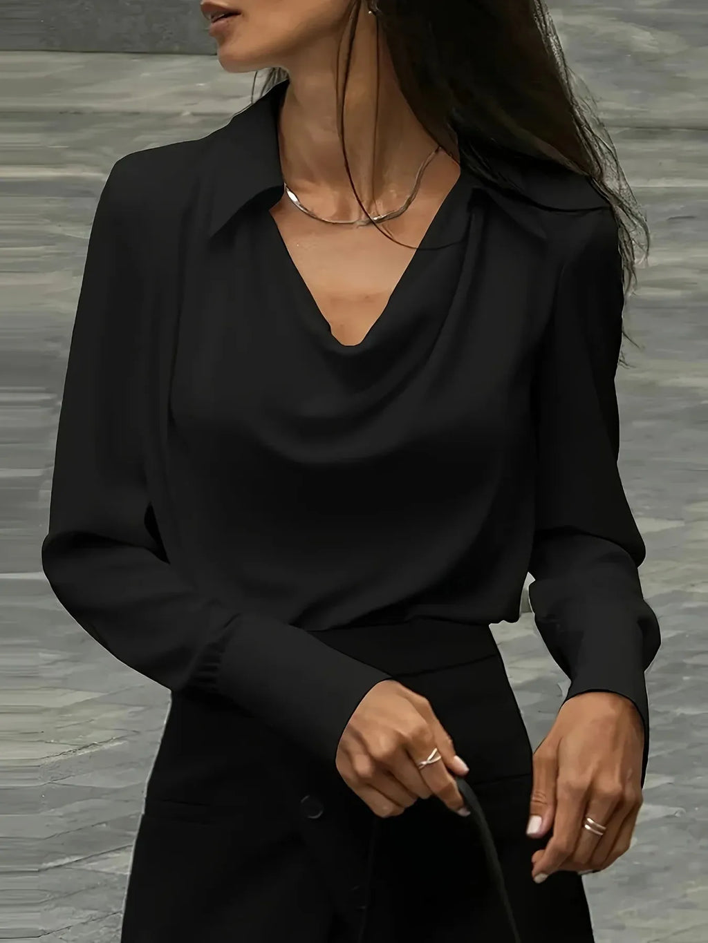 Washable Silk Full Sleeve Women's Shirt - Elegant Casual or Formal Wear