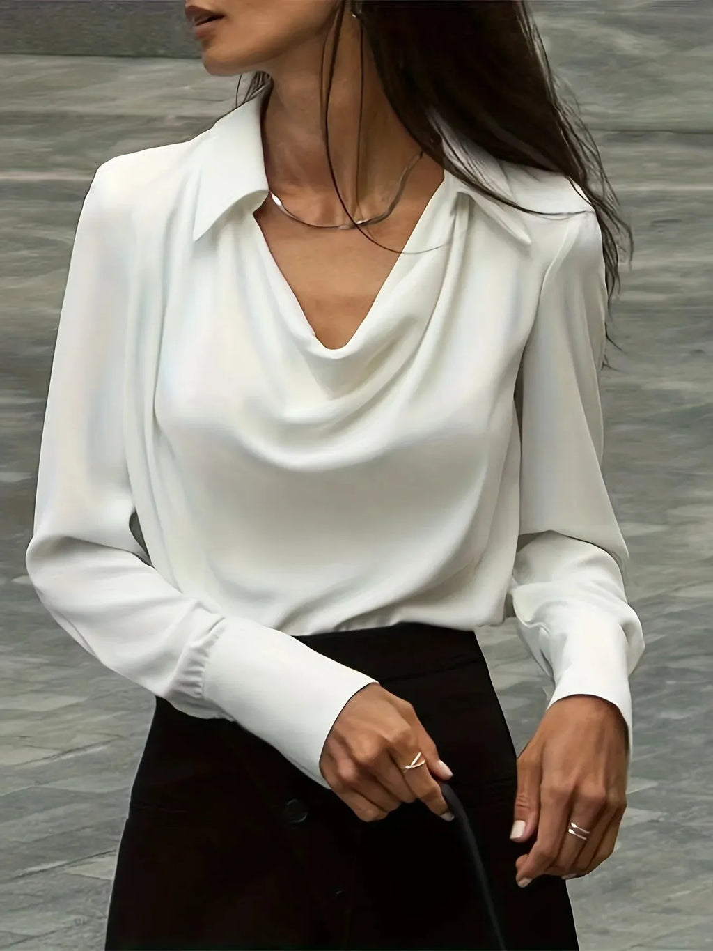Washable Silk Full Sleeve Women's Shirt - Elegant Casual or Formal Wear