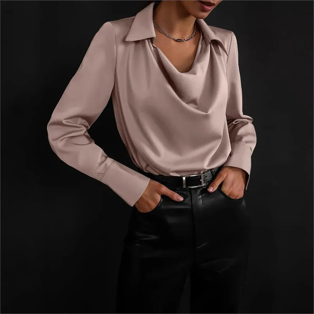 Washable Silk Full Sleeve Women's Shirt - Elegant Casual or Formal Wear