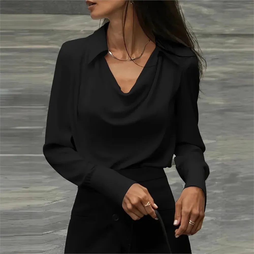 Washable Silk Full Sleeve Women's Shirt - Elegant Casual or Formal Wear