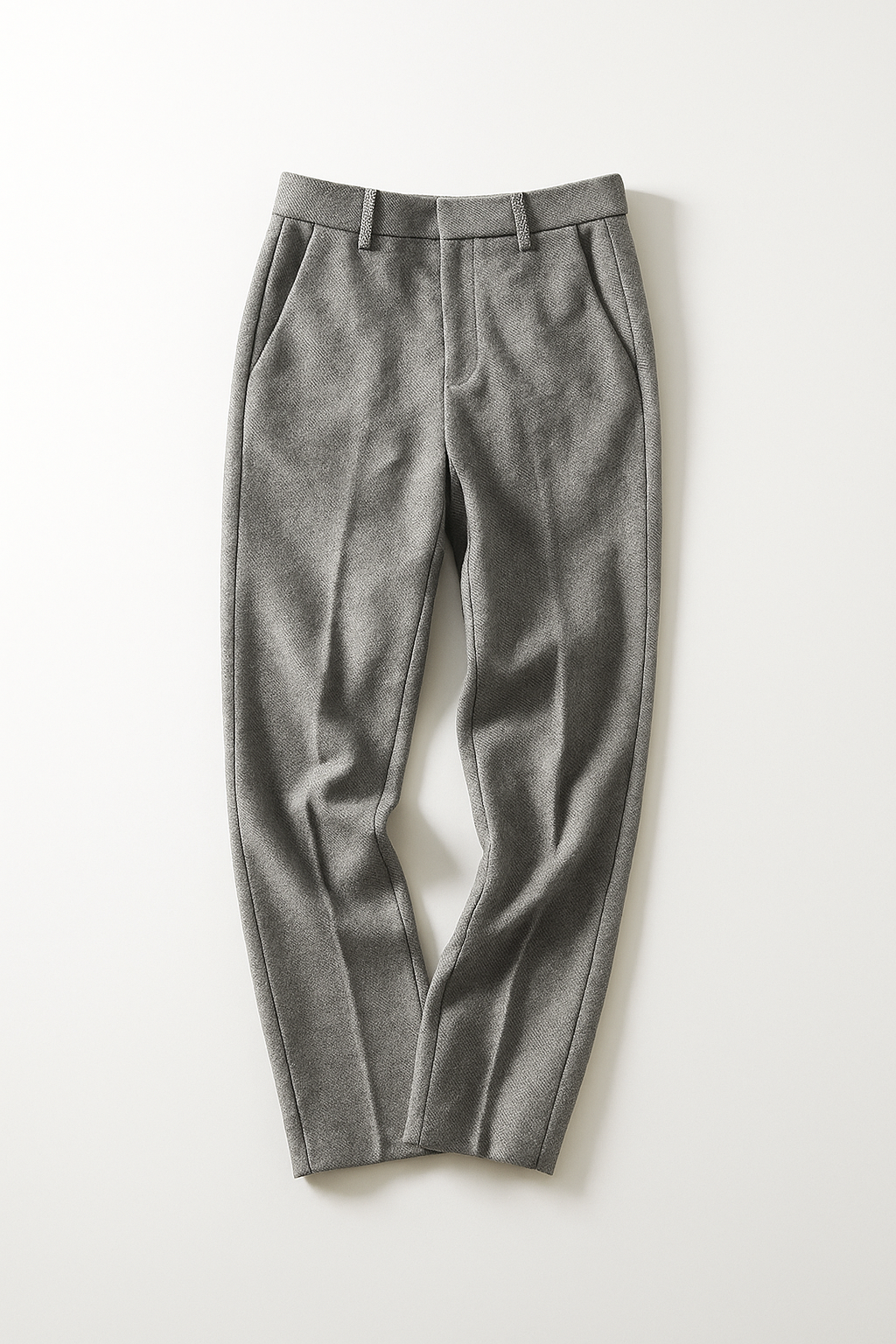 Wool Herringbone Trousers for Women - Classic Fit Dress Pants for Office & Casual
